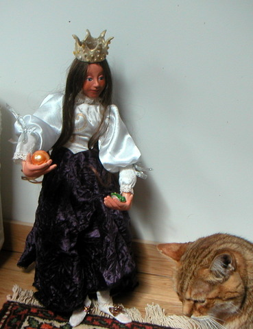 A hercegn� (Berthe kezei k�z�l) a b�ka megcs�kol�sa el�tt